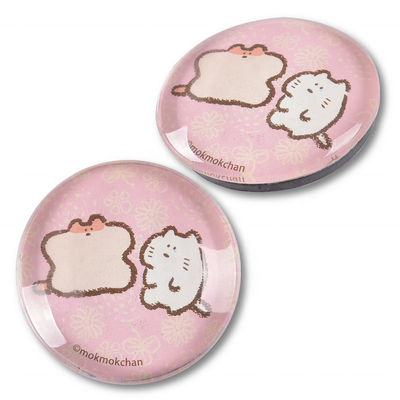 Home Decorative Factory Crystal Glass Fridge Magnet / Custom Round Fridge Magnet