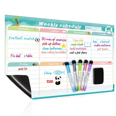 Easy To Wipe Good Selling White Magnetic Monthly Fridge Weekly Planner Whiteboard Calendar Dry Erase Board