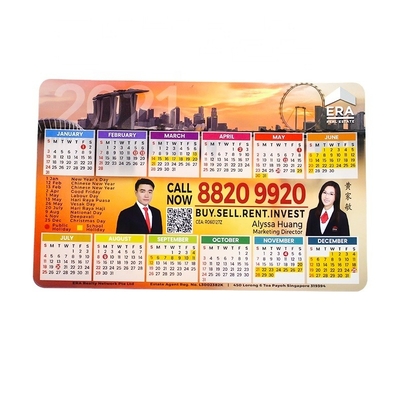 People Customized Paper Printing Magnetic Calendar For Monthly Fridge Calendar Fridge Magnet