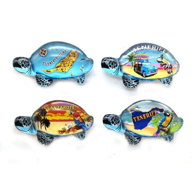 Shape Custom Printed Glass Magnets Crystal Fridge Magnet For Turtle Fridge Souvenir
