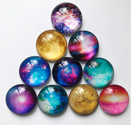 Shape New Custom Clear Round Fridge Crystal Glass Dome Fridge Magnet